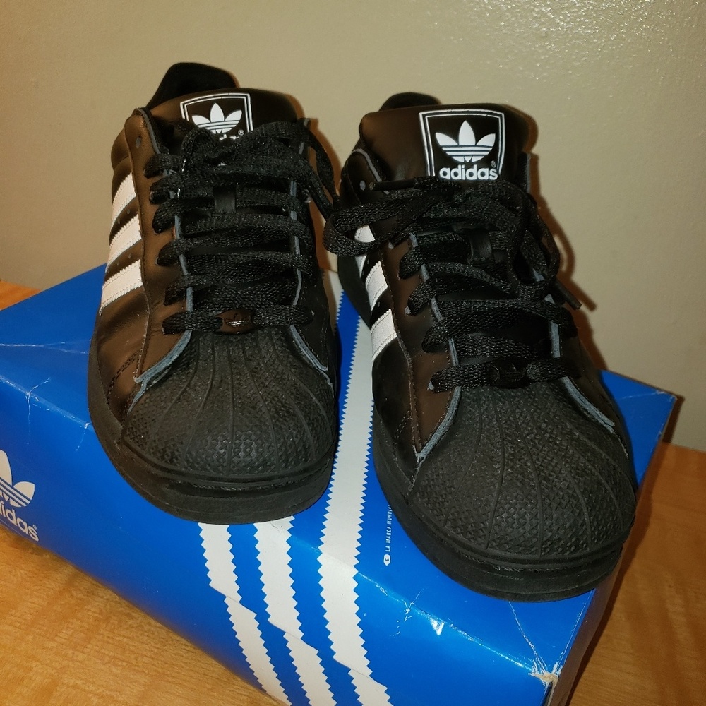 Classic Adidas shell toe sneakers